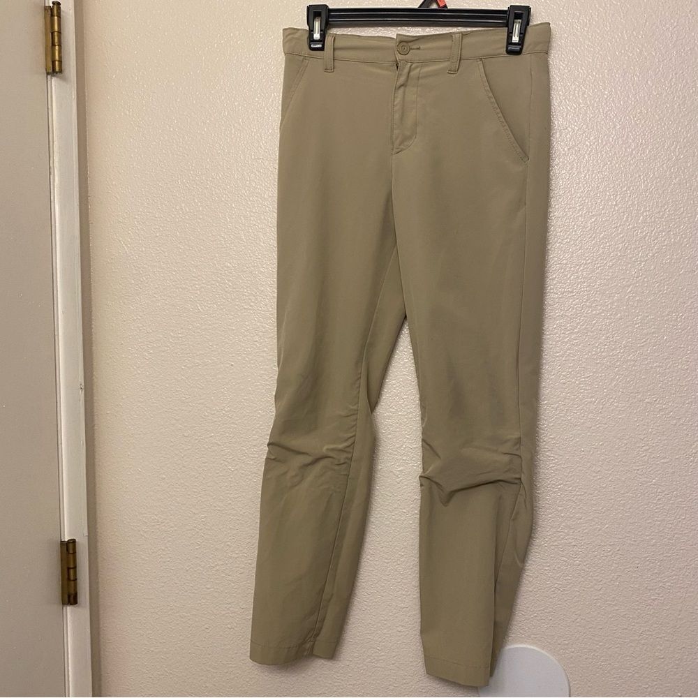 Cat and Jack Girls tan khaki school UNIFORM pants lightweight adjustable 12